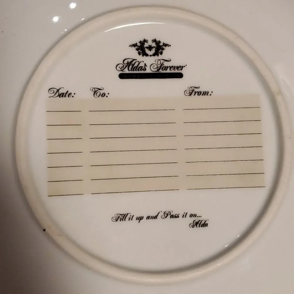 EUC Aldas Forever Pass it On Floral Plate